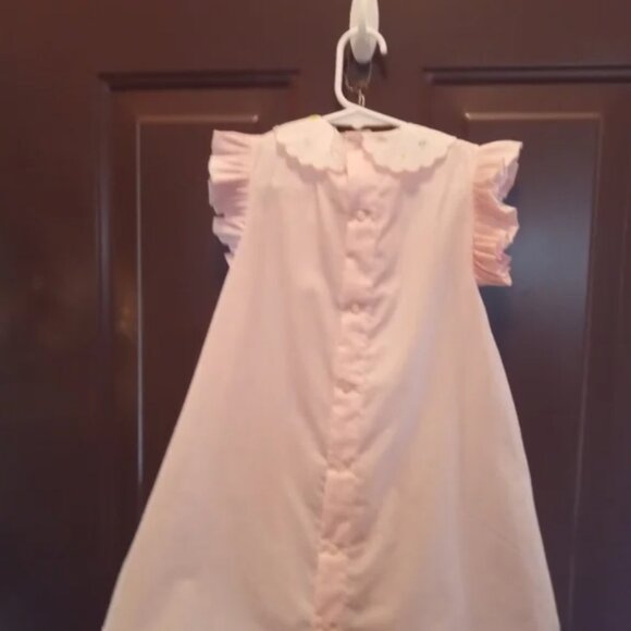 Charming Pink Kids Dress, 100% Cotton Swiss Batiste, Handmade in USA